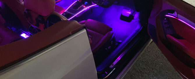 Audi A5 Cabriolet interior ambient lighting and welcome light