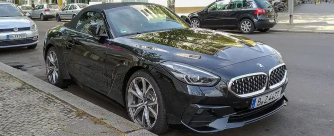 BMW Z4 roadster, a sporty two-seat convertible for hire